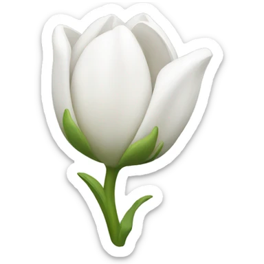 white flower bud sticker