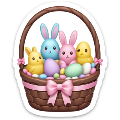  peeps marshmallow easter candy basket kawaii chocolate bunny jelly bean eggs sticker