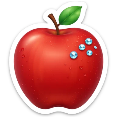 Apple with crystals sticker