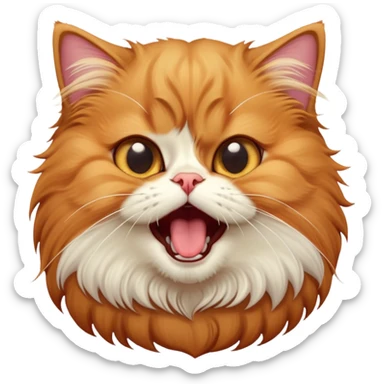 cinematic-adorable-big-eyed-fluffy-ginger-persian-cat-portrait-emoji,-head-tilted-playfully-with-a-cute,-exaggerated-yawn,-fluffy-ginger,-simplified-yet-irresistibly-cute-features sticker