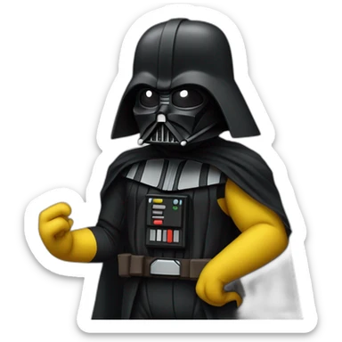 Dark vador qui serre la main de pikachu sticker