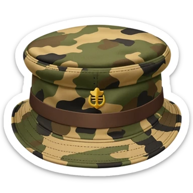 Khaki camo fiddler hat sticker