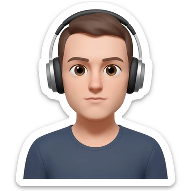 Kulaklık dinleyen insan sticker