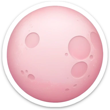 pastel pink moon sticker