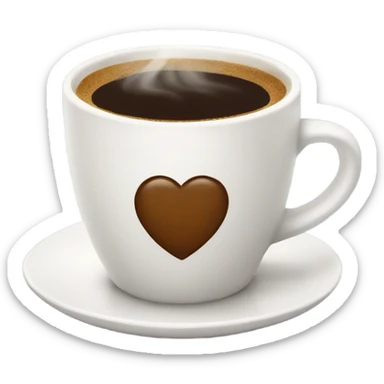 cup of coffee with a little heart sticker