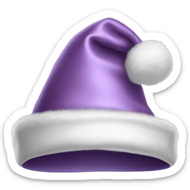 Realistic silk lilac santas hat sticker