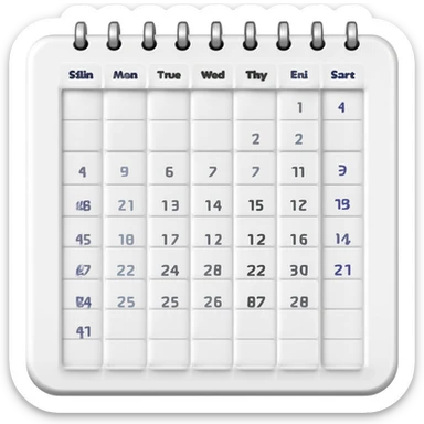 CREA UN EMOJI SOBRE UN CALENDARIO DE MESES sticker