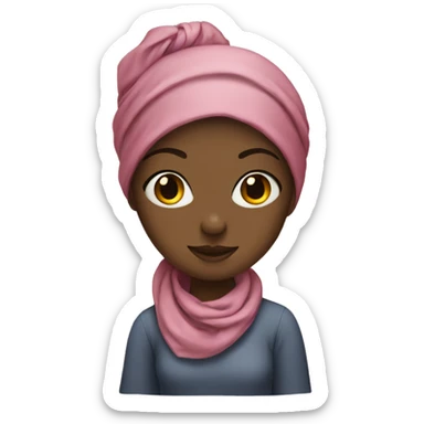 Girl whit a head scarf  sticker
