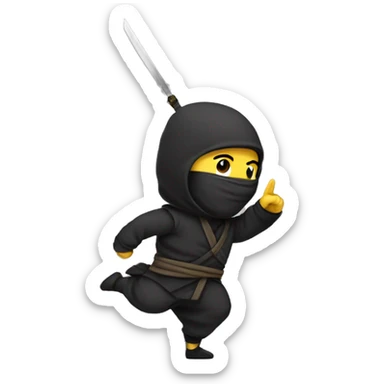 salute as a ninja sticker