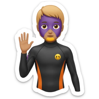 diver wetsuit sticker