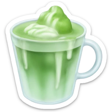Cup of iced Matcha sticker