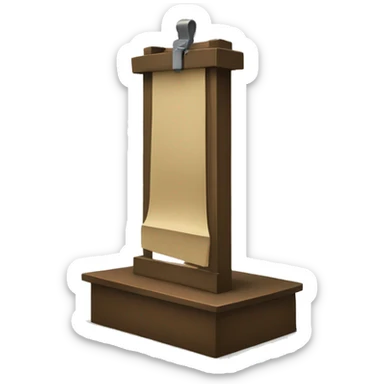 cartoon guillotine sticker