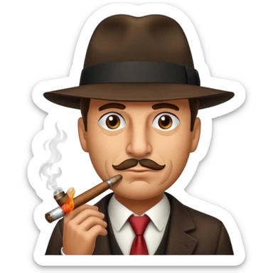 mafia boss cigar sticker