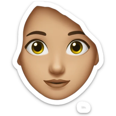 straightbrownhair-greeneyes-portuguesegirl sticker