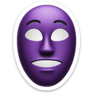 sad emoji, carnaval mask sticker