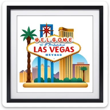 las vegas, no frame sticker