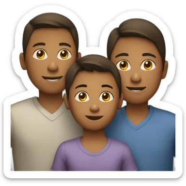 Mom with two Boys in the third place sticker