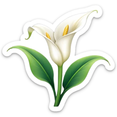 Black star Calla lily sticker