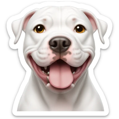 white pitbull sticker
