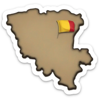 Belgium on a map sticker