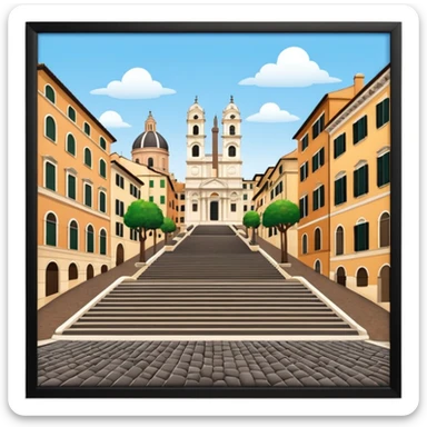 piazza di spagna view from up above
no square style no frame png style 
no squared only building sticker