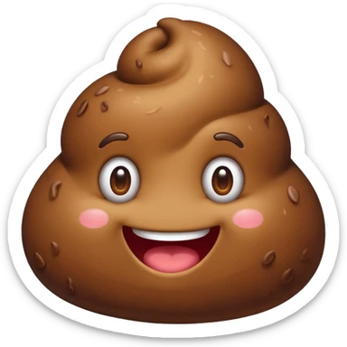 Un caca qui rigole sticker