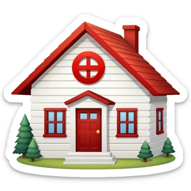 house with cancel slash circle over top sticker