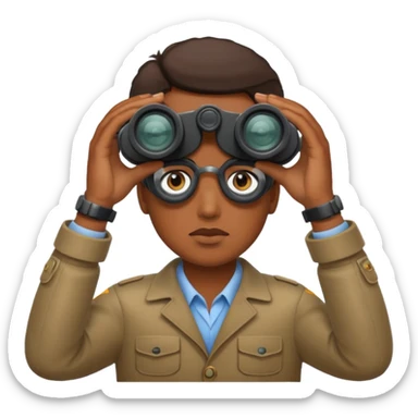 on the lookout binoculars sticker