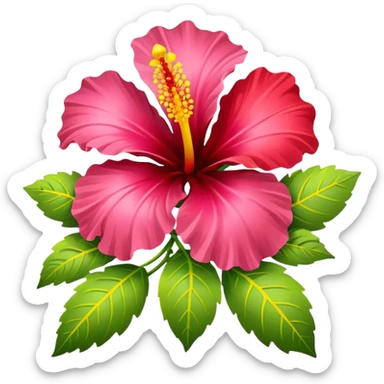 hibiscus flower bouquet
 sticker
