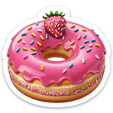 strawberry doughnut  sticker
