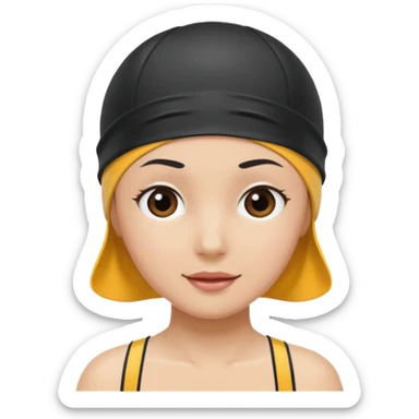 Swim cap sticker