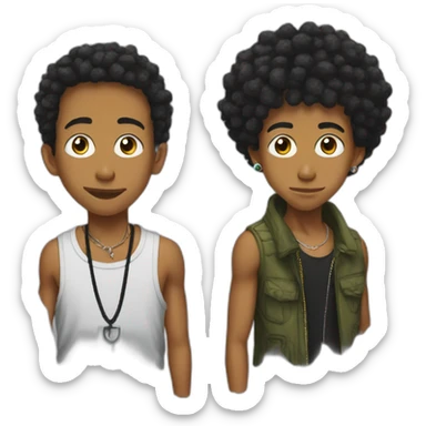 ayo and teo sticker