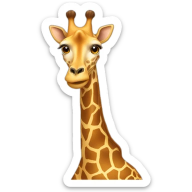 giraffe with no neck sticker