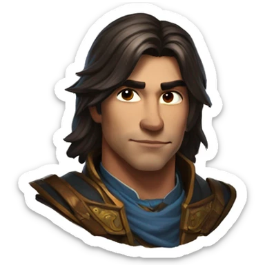 Realistic Varian Wrynn portrait, masterpiece, hd sticker