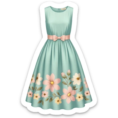 Cottagecore style  vintage material dress sticker