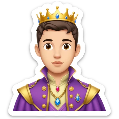 Jonathan Bailey with Disney prince style outfit  sticker