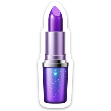 glitter purple lipstick sticker
