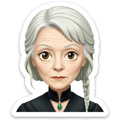 Helen McCrory is Narcissa Malfoy in harry potter, old women sticker