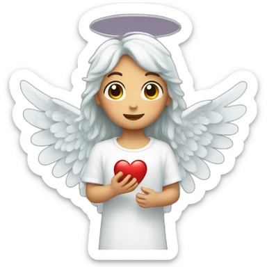 an angel who gives a heart repair sticker