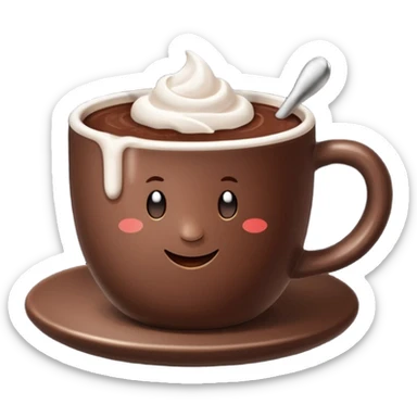 a hot cup of hot cocoa sticker