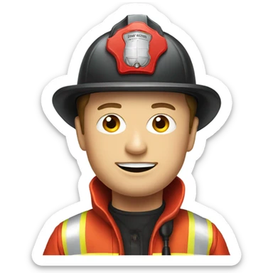 Elon musk wearing firefighter suit sticker