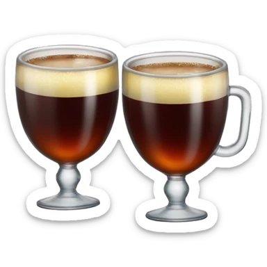 Zwei Glühwein Gläser die anstoßen  sticker