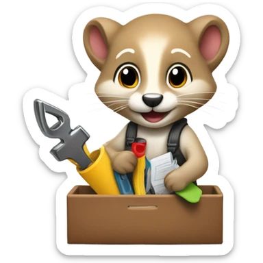 weasel at work sticker