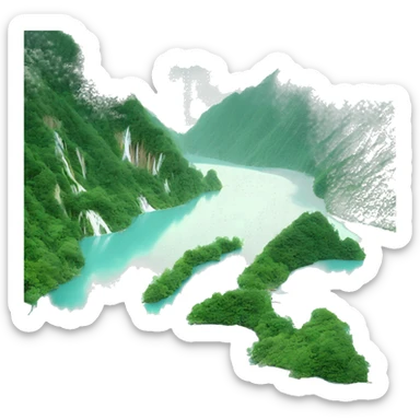 Jiuzhaigou lake sticker