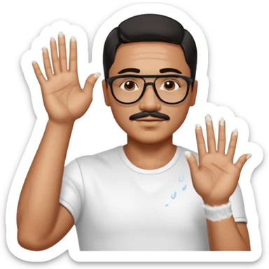 Salt baes hands as he does the salt thing sticker