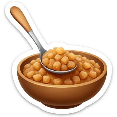 a spoonful of brown sugar, rounded shapes, no text sticker