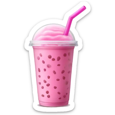 Pink boba drink sticker