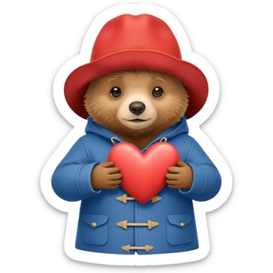 paddington haciendo un corazón  sticker