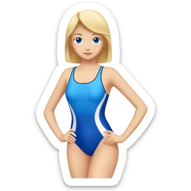 Blue bathing suit sticker