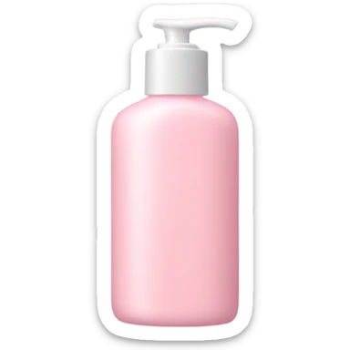 Light pink lotion bottle sticker